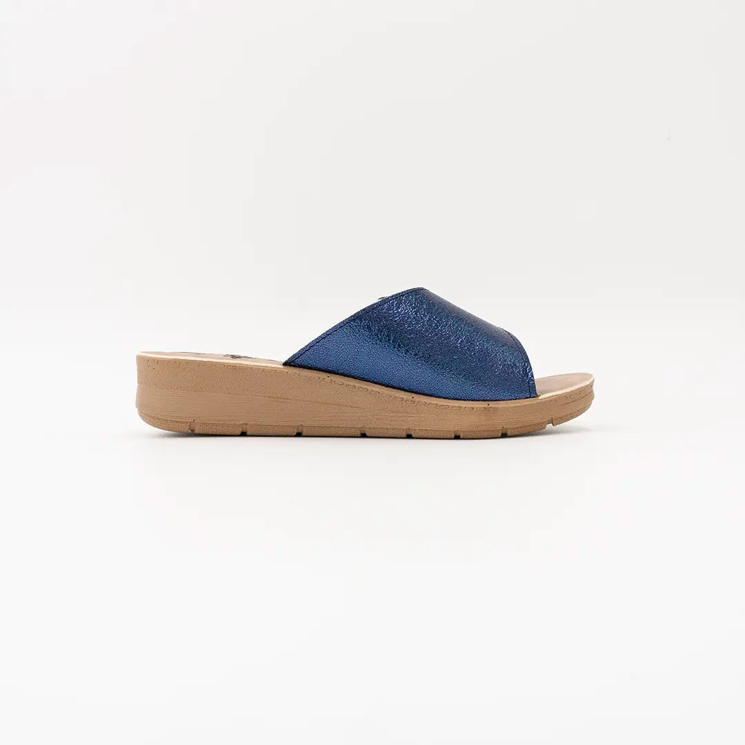 Ciabatte Strappo con Texture Blu ILARY 2029