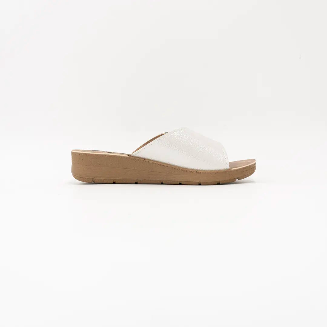 Ciabatte Strappo con Texture Bianche ILARY