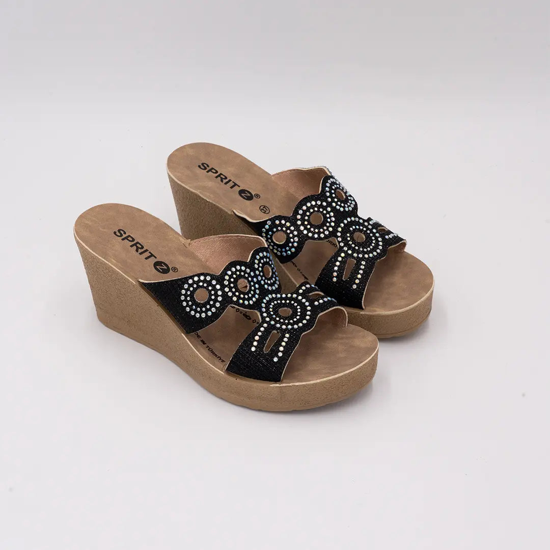 Sandali Con Zeppa Neri LOVA 2553