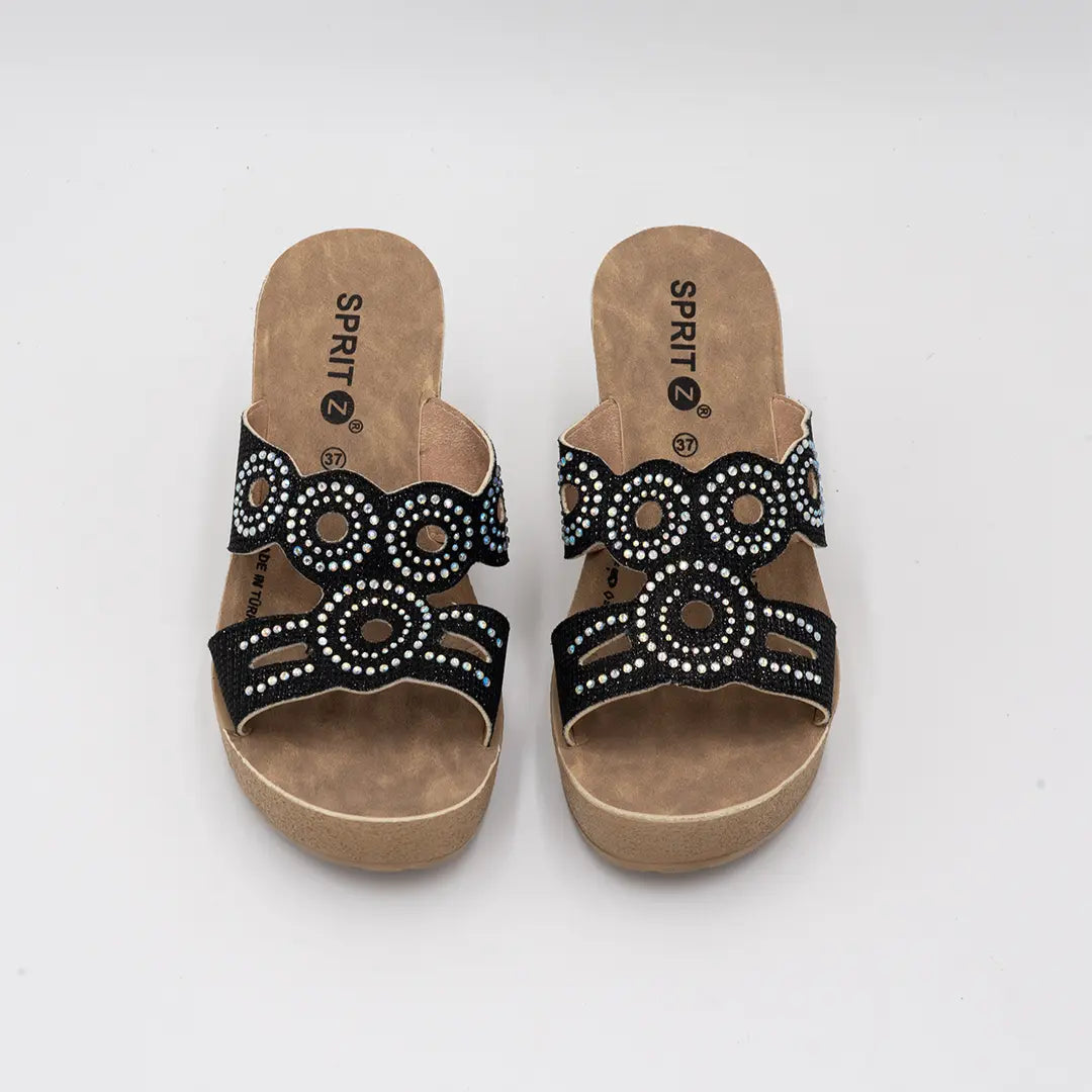 Sandali Con Zeppa Neri LOVA 2553