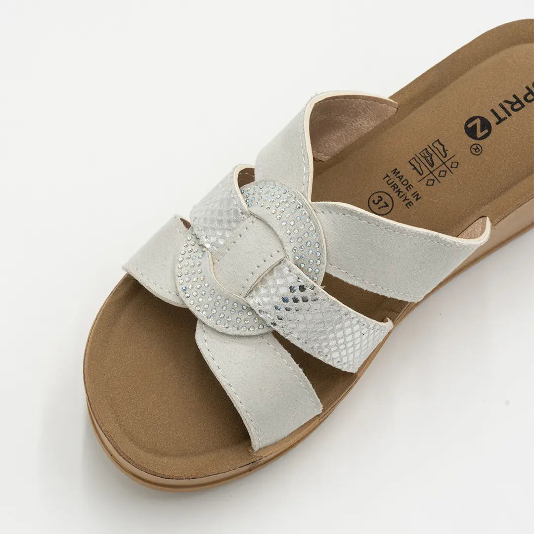 Sandali Con Zeppa Bianche CHRISTINE 2606