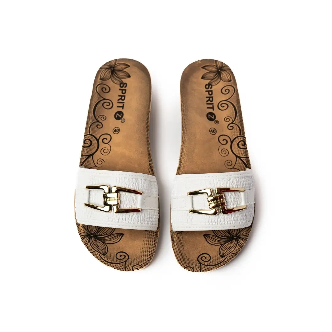 Ciabatte Con Accessorio Bianche ALBA
