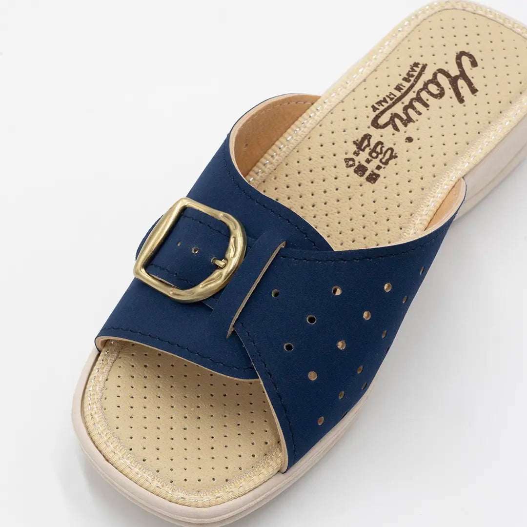 Ciabatte Con Fibbia Regolabile Blu ISABELLE