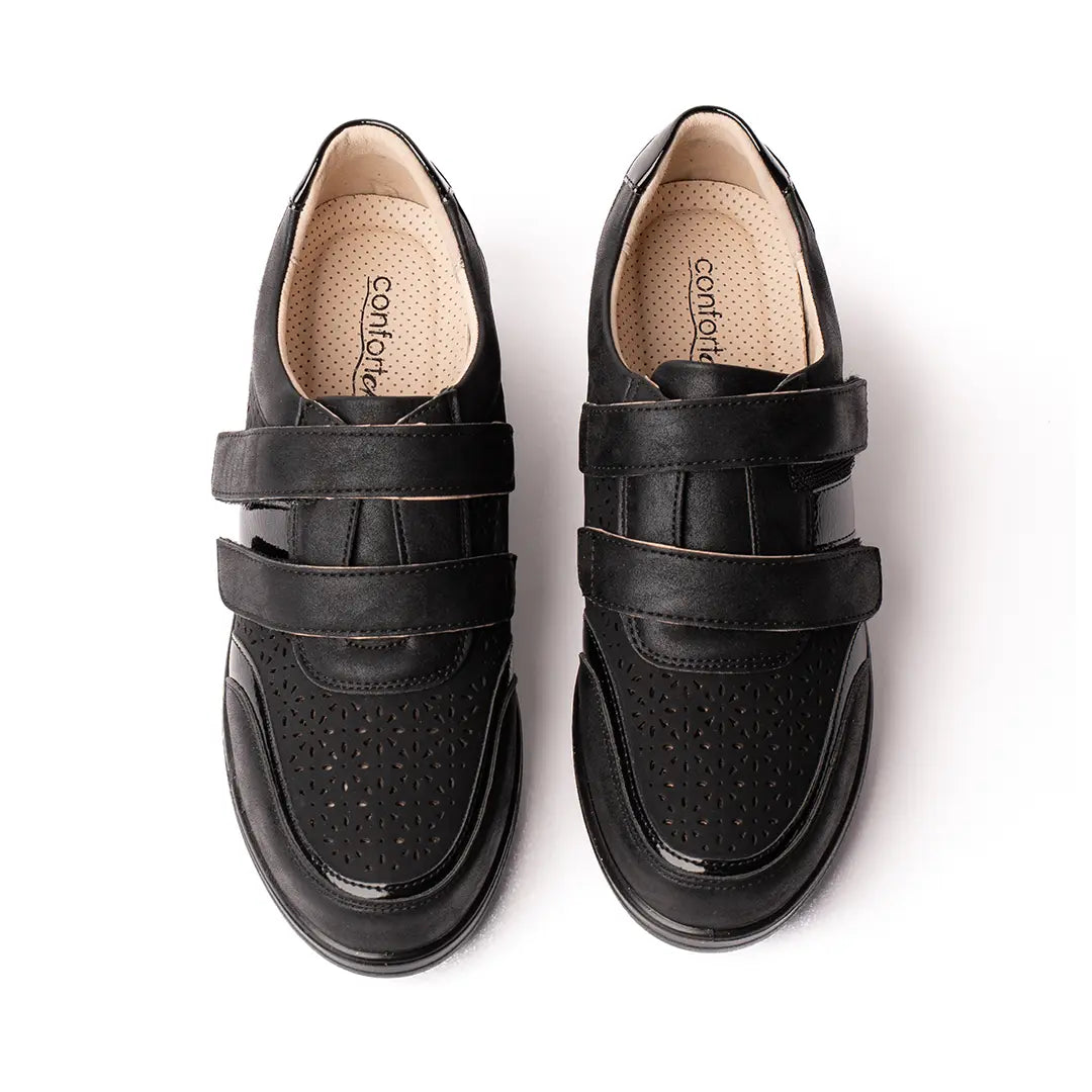 Sneakers Con Strappi Nere MENTON