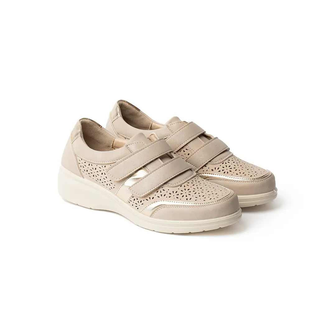 Sneakers Con Strappi Beige MENTON