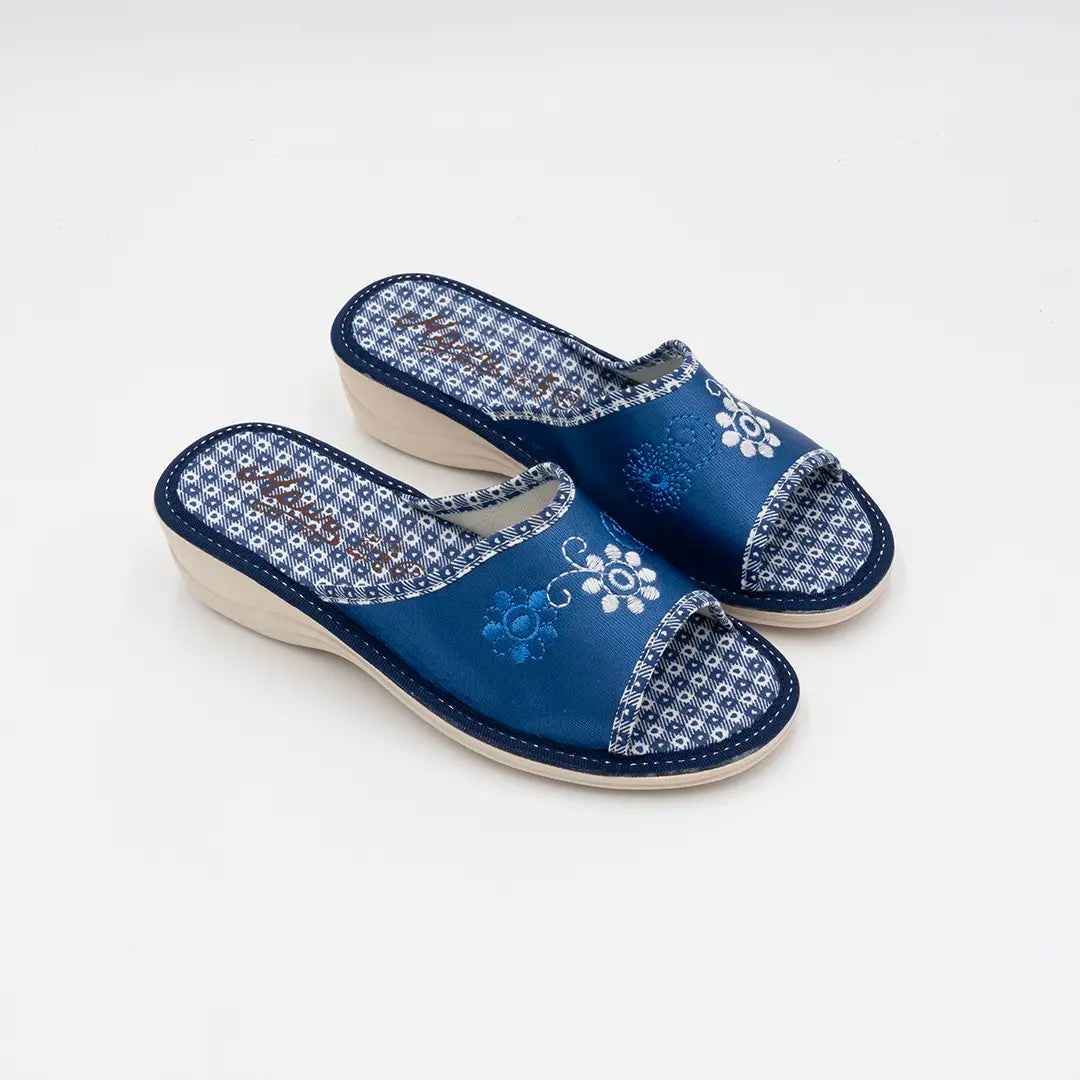 Ciabatte in tessuto Blu SOMEFLOWERS