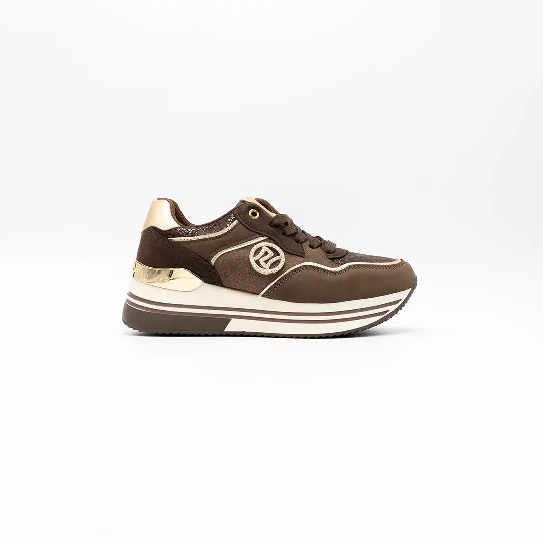 Scarpette Con Suola Alta Animalier Caffè FANNY