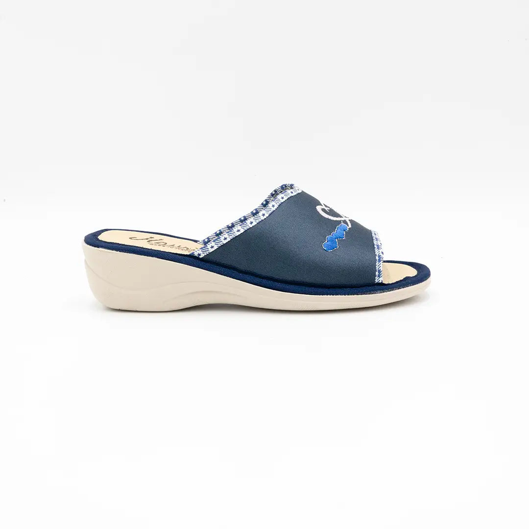 Ciabatte in tessuto Blu HEARTS 8560