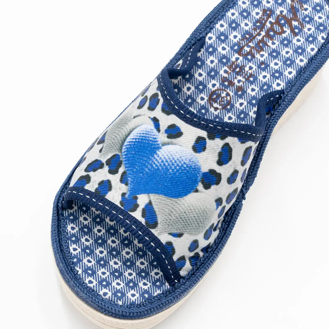 Ciabatte in tessuto Blu TRI-HEARTS 9902