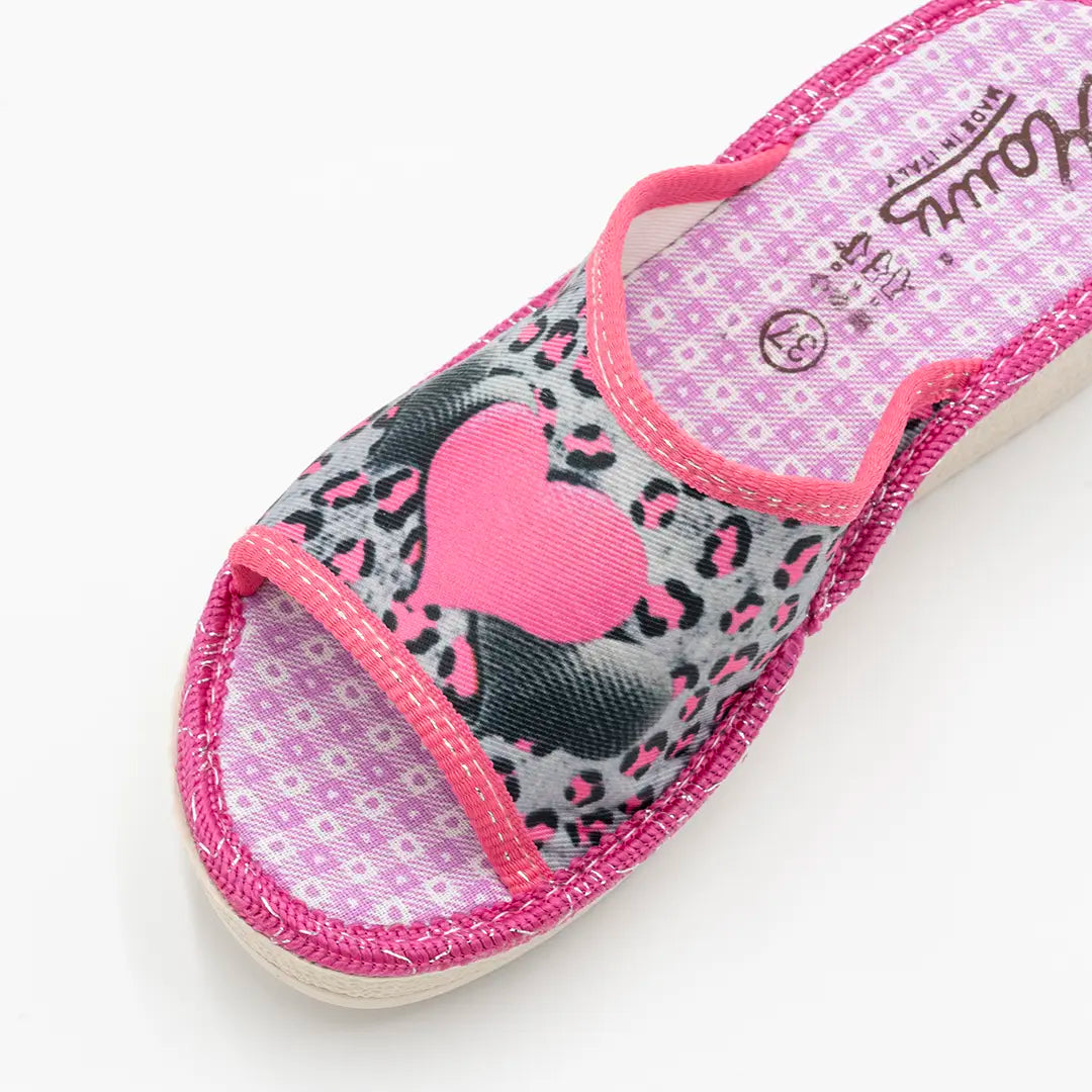 Ciabatte in tessuto Rosa TRI-HEARTS 9902