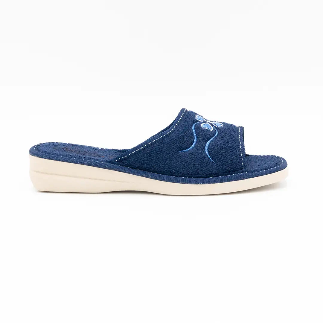 Ciabatte In Cotone (Spugna) Blu AVA AN21