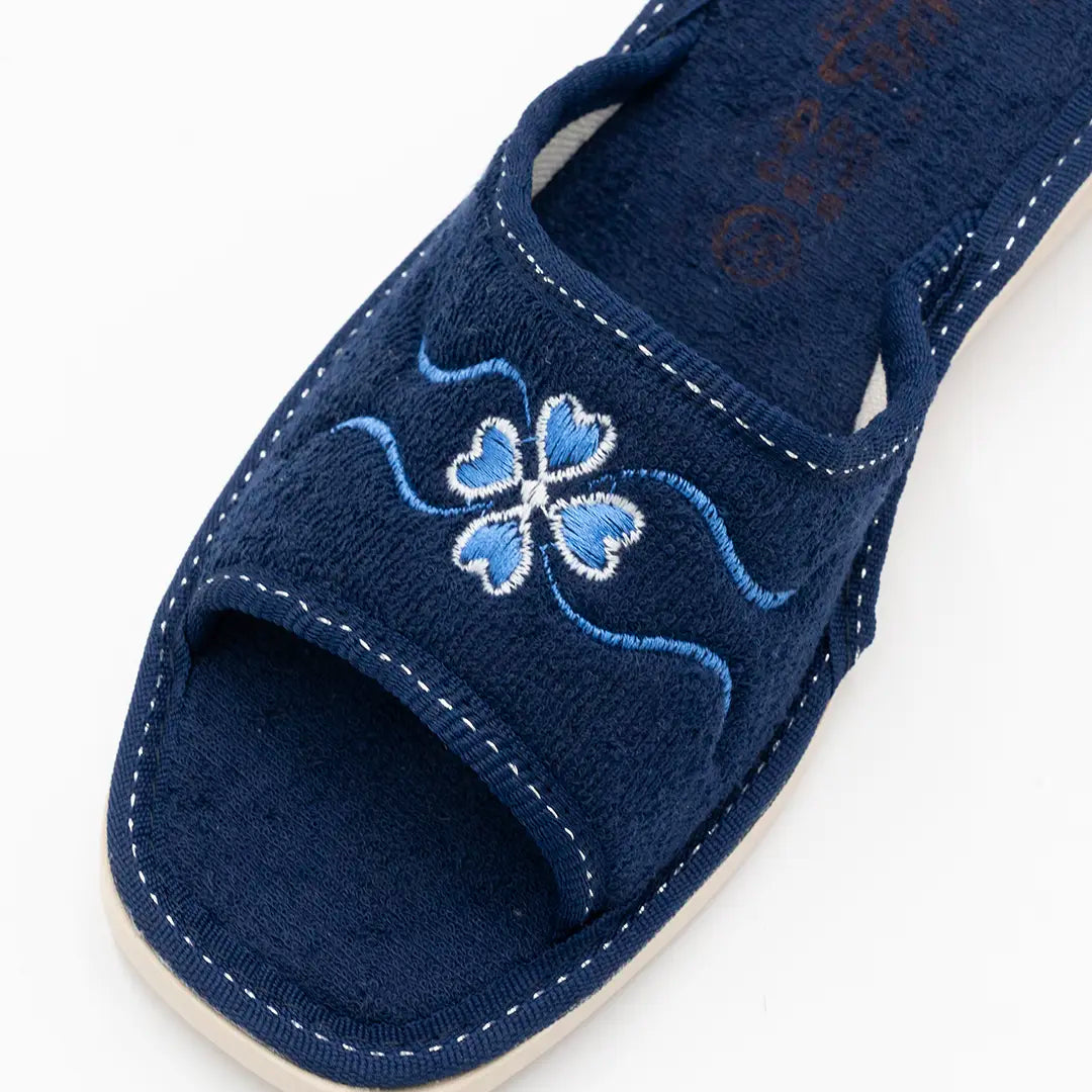 Ciabatte In Cotone (Spugna) Blu AVA AN21