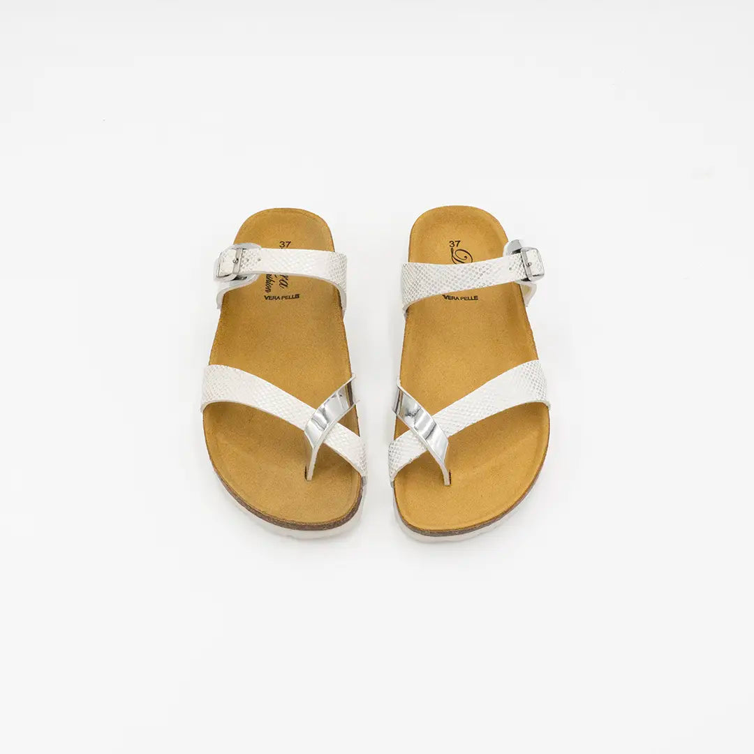 Ciabatte Fascia Infradito Bianche LEILA