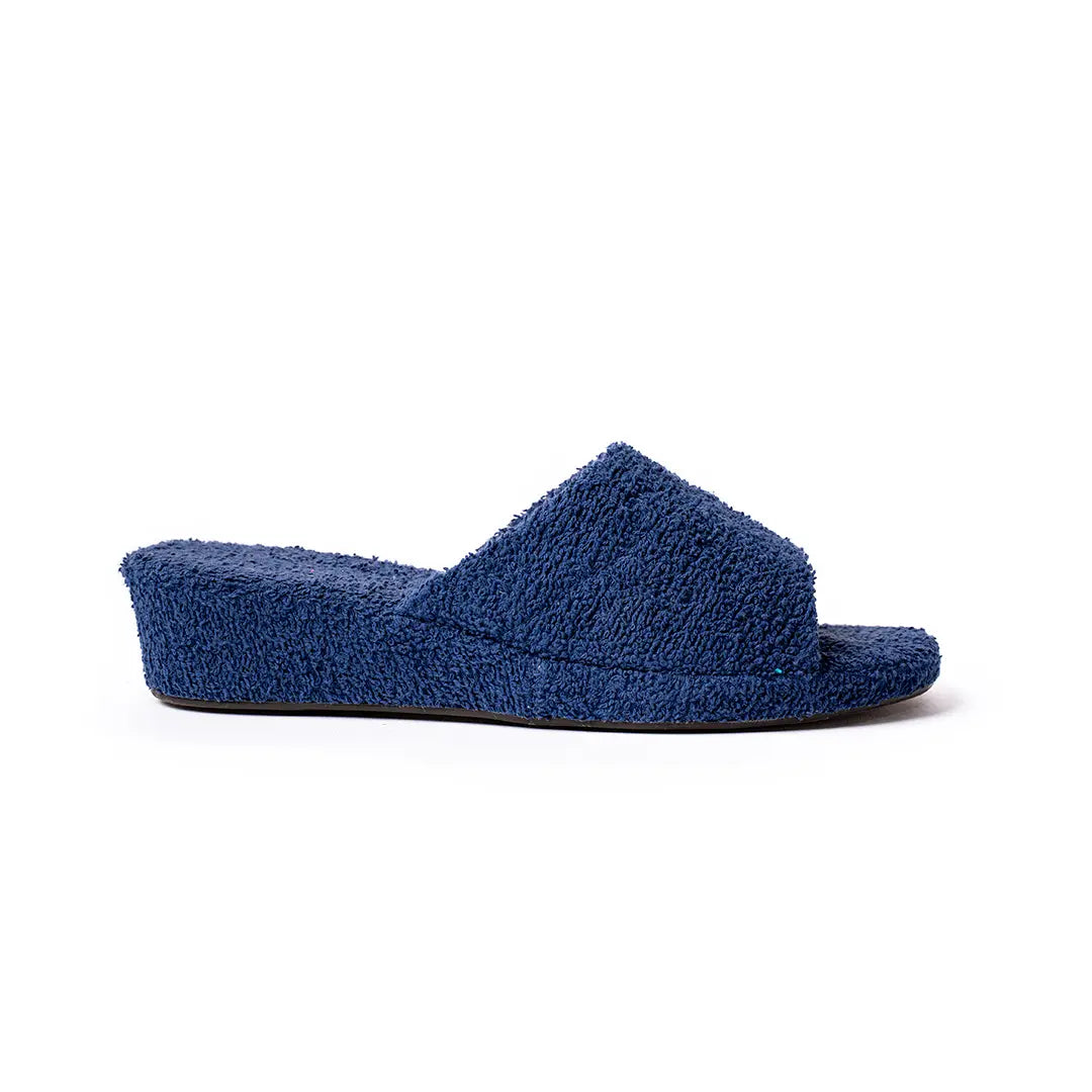 Ciabatte Alte In Cotone (Spugna) Blu BETTY
