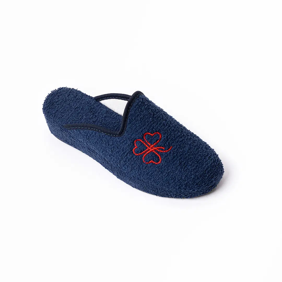 Ciabatte Alte In Cotone (Spugna) Blu PATTY