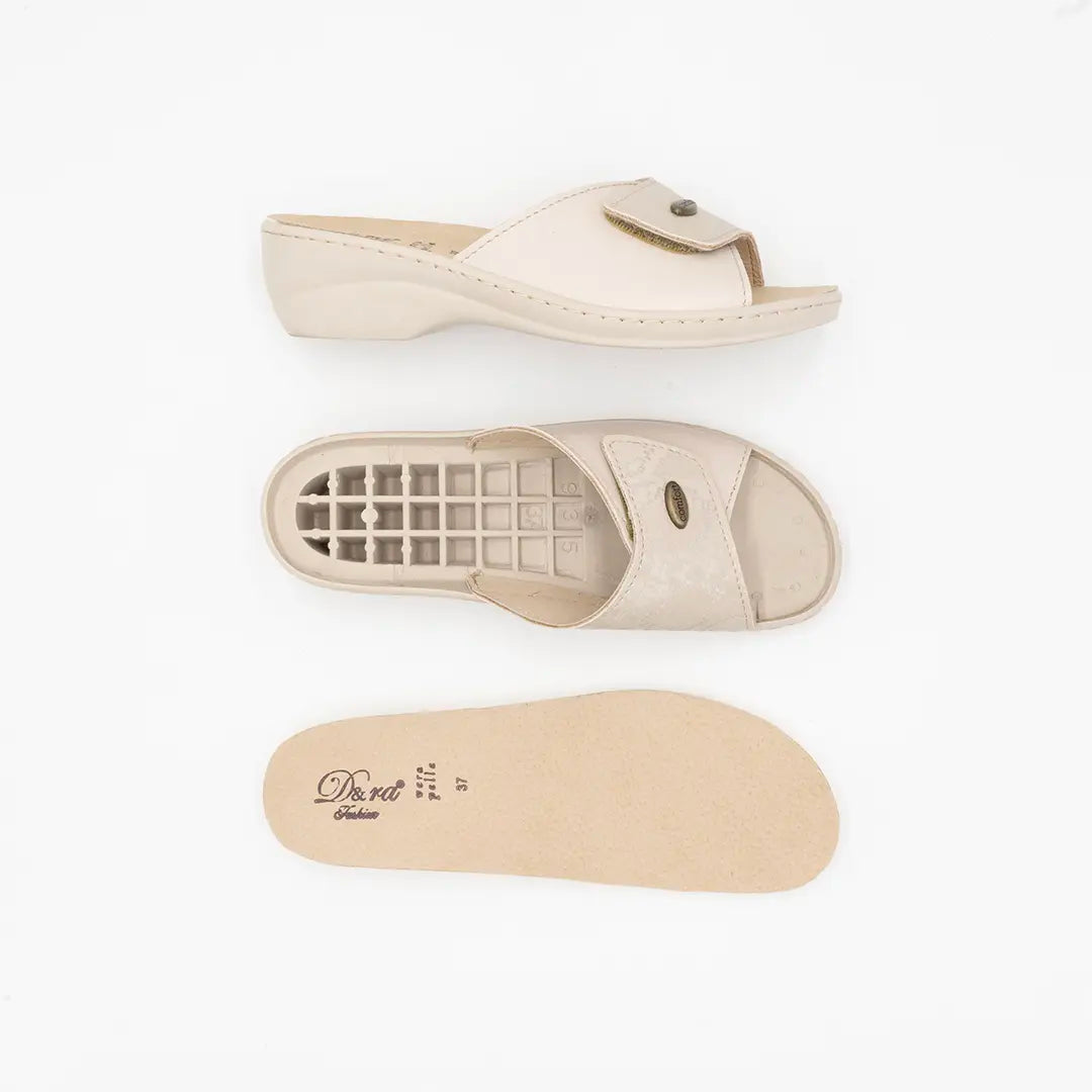 Ciabatta estraibile Con Strappo Beige PURE COMFORT