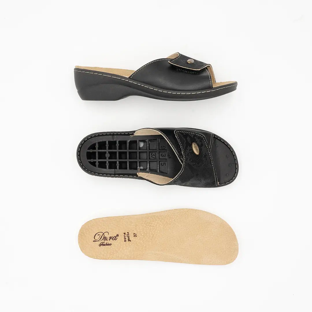 Ciabatta estraibile Con Strappo Nere PURE COMFORT