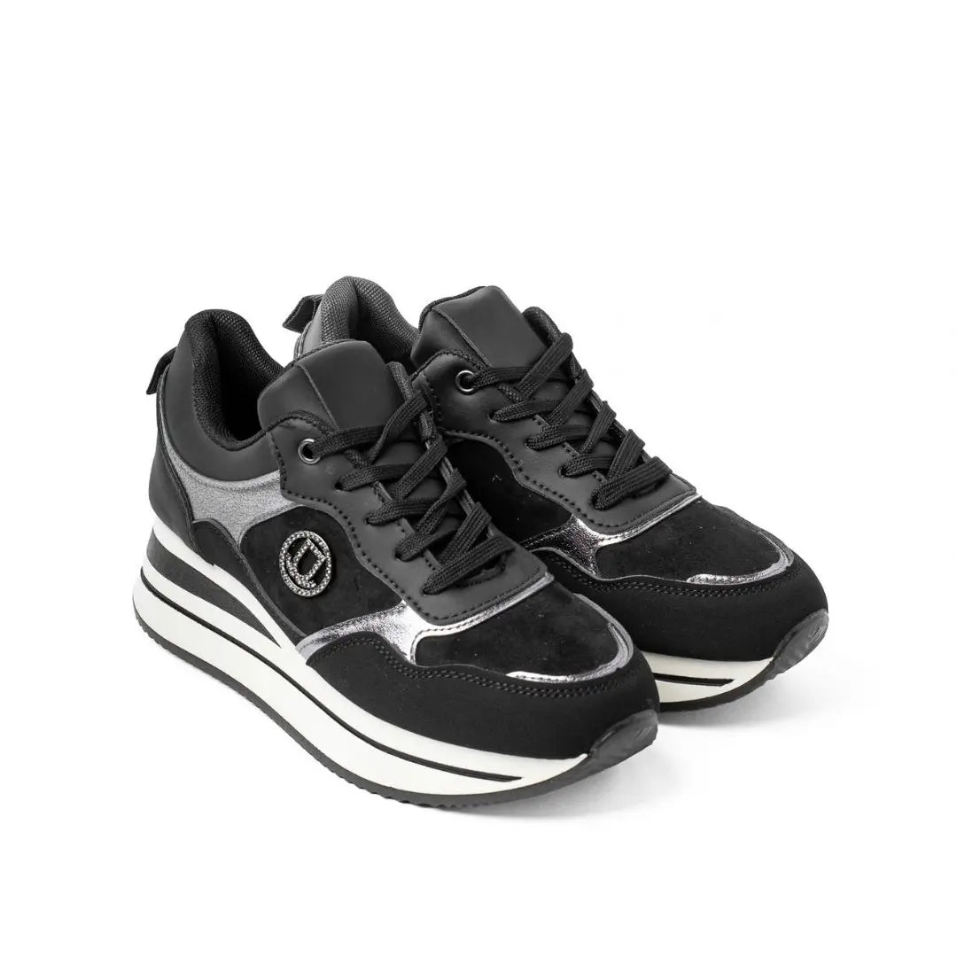 Sneakers Con Platform Nere ELSA