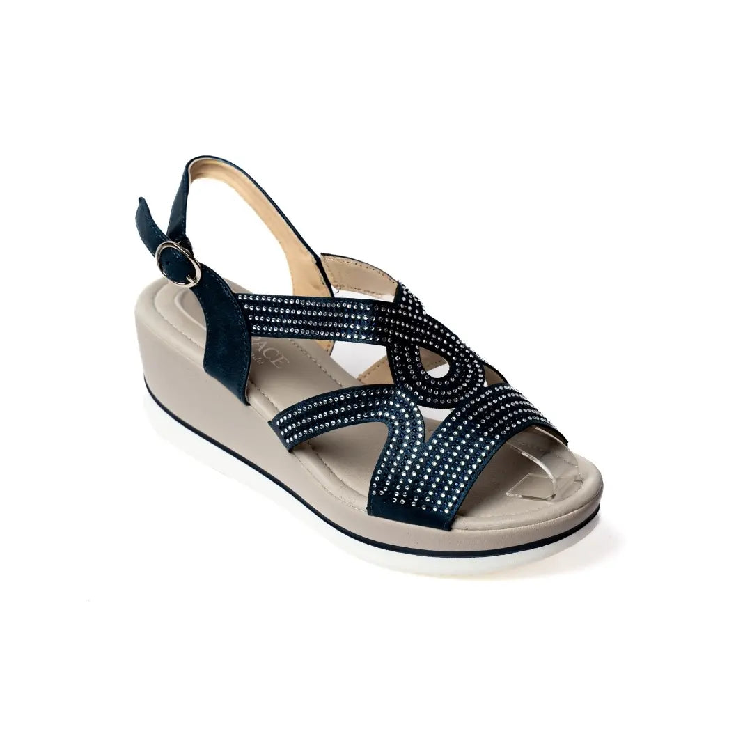 Sandali Blu Con Brillantini DAX