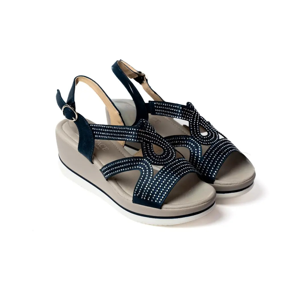 Sandali Blu Con Brillantini DAX
