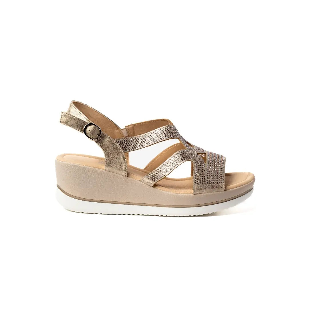 Sandali Gold Con Brillantini DAX