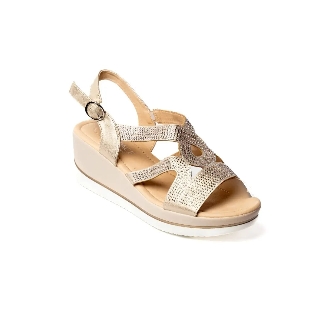 Sandali Gold Con Brillantini DAX
