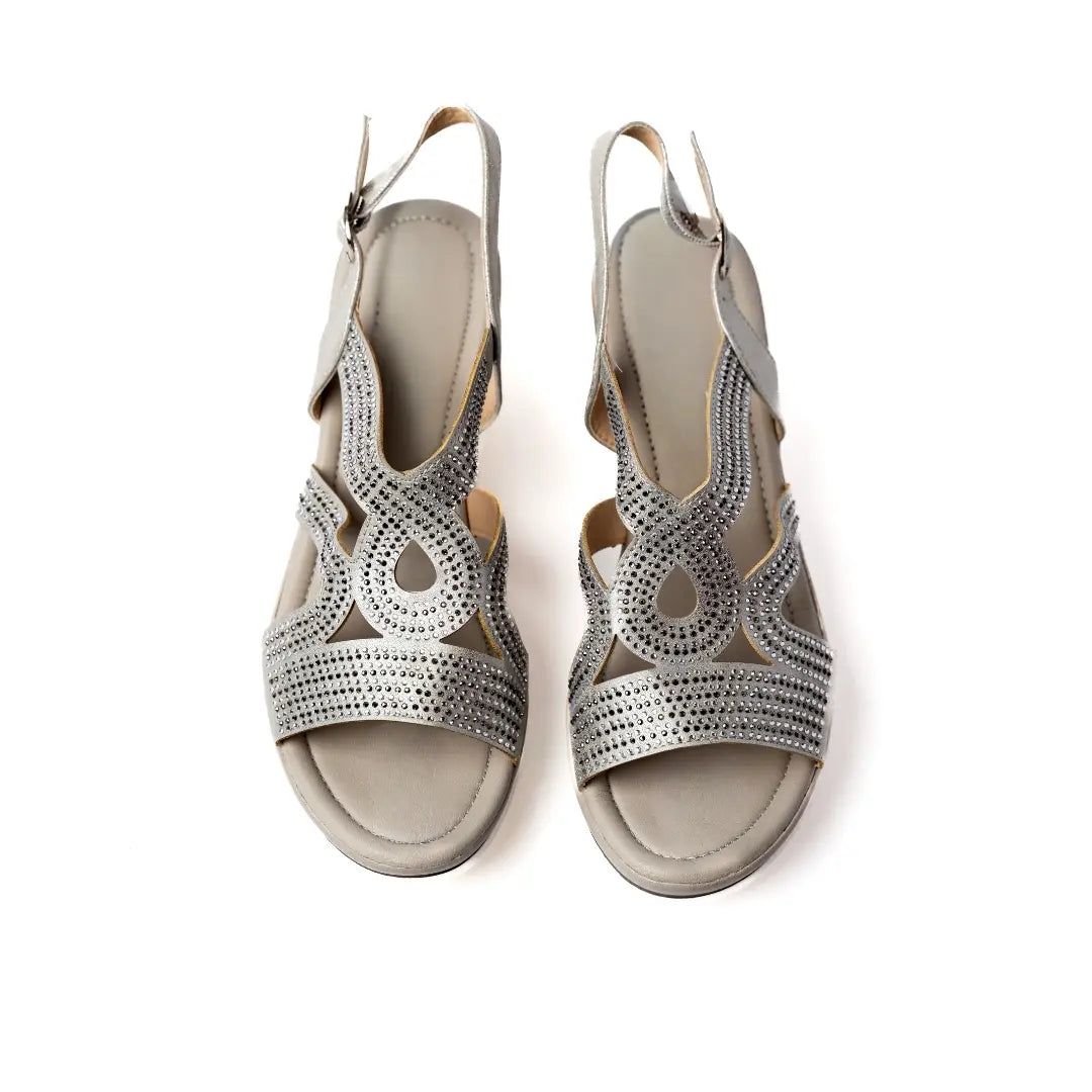 Sandali Silver Con Brillantini DAX