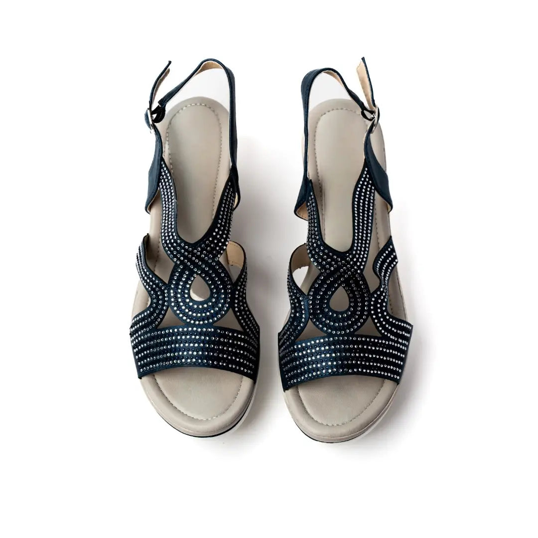 Sandali Blu Con Brillantini DAX