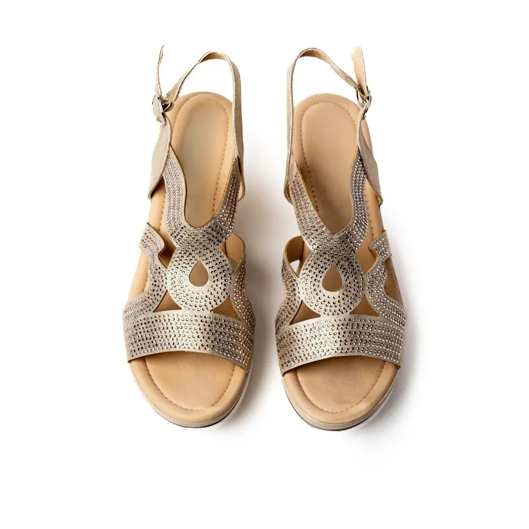 Sandali Gold Con Brillantini DAX