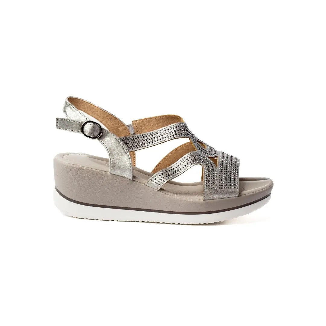 Sandali Silver Con Brillantini DAX