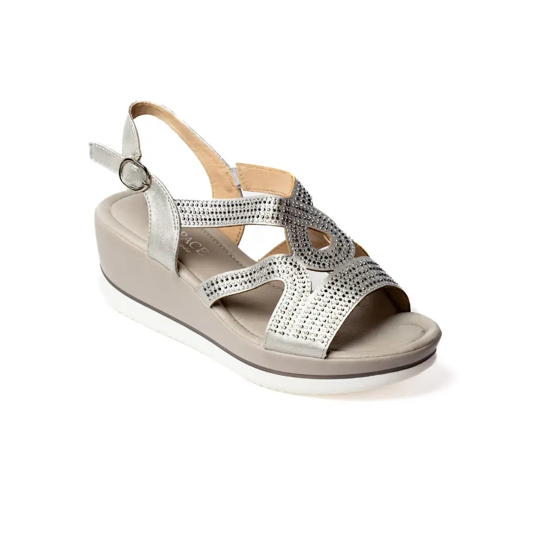 Sandali Silver Con Brillantini DAX