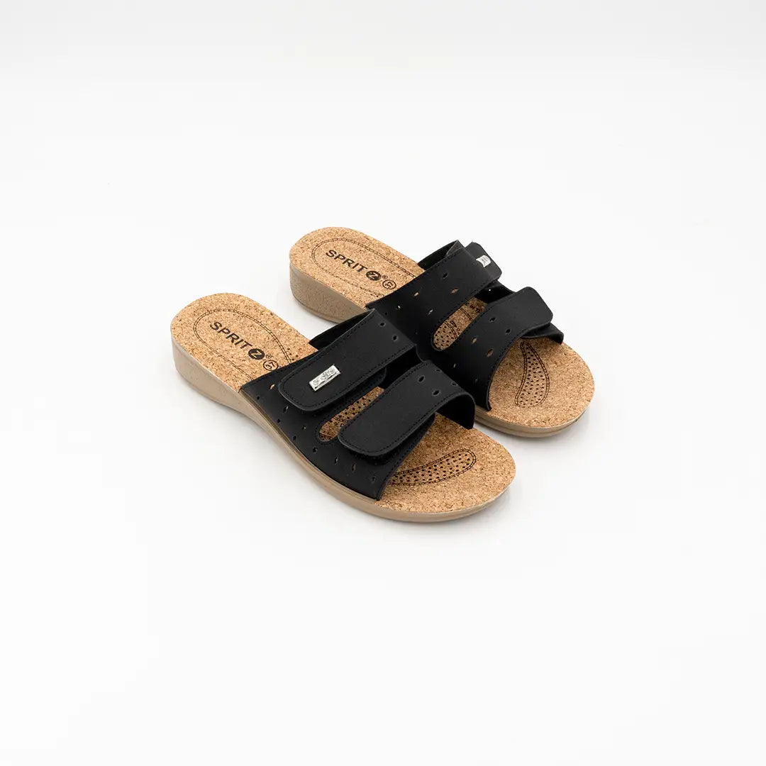 Ciabatte Con Suola In Sughero Nere MOLLY2