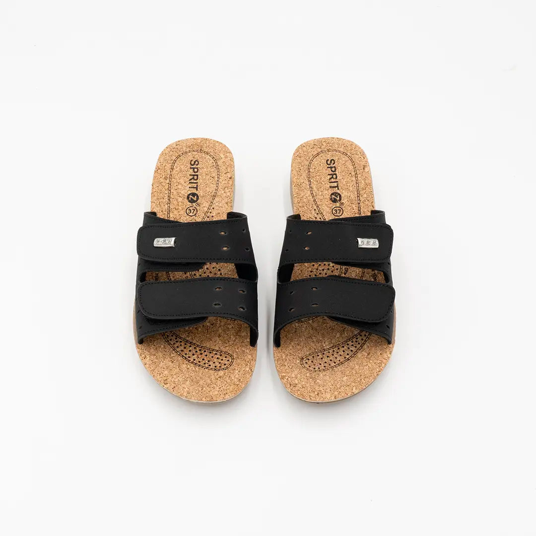 Ciabatte Con Suola In Sughero Nere MOLLY2