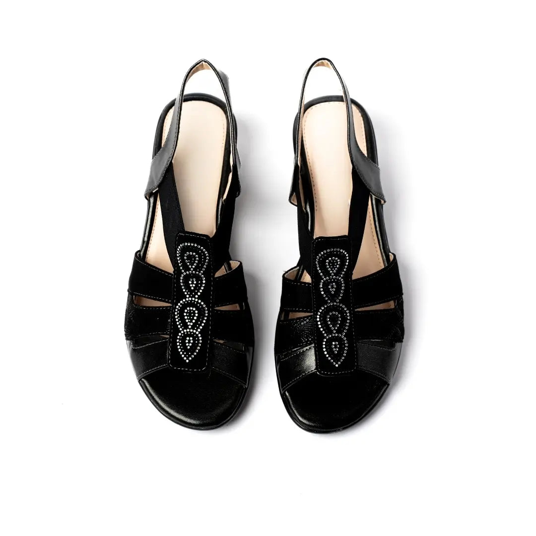 Sandali Con Fascia Elastica Neri ARLES