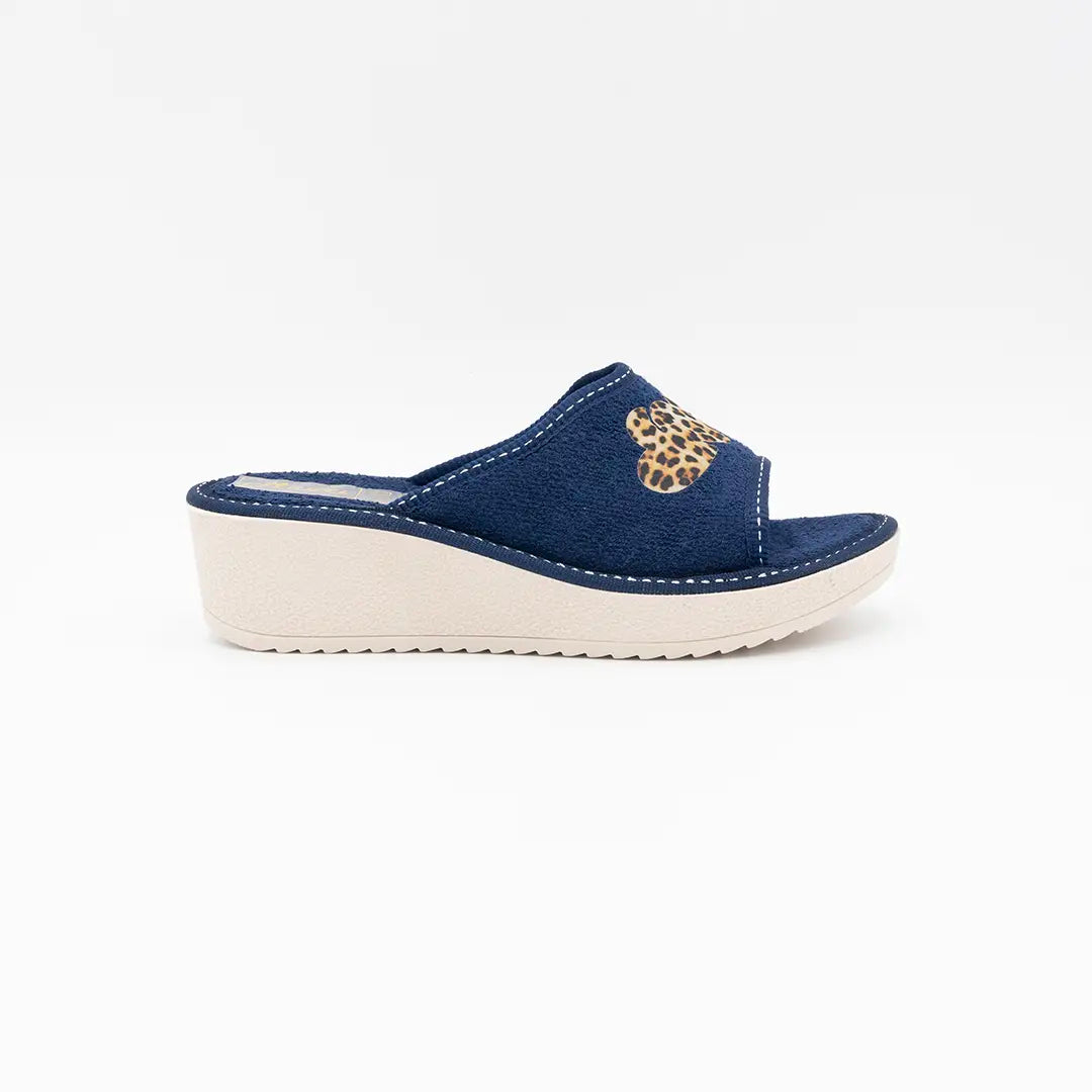 Ciabatte In Cotone (Spugna) Blu ZOE 993