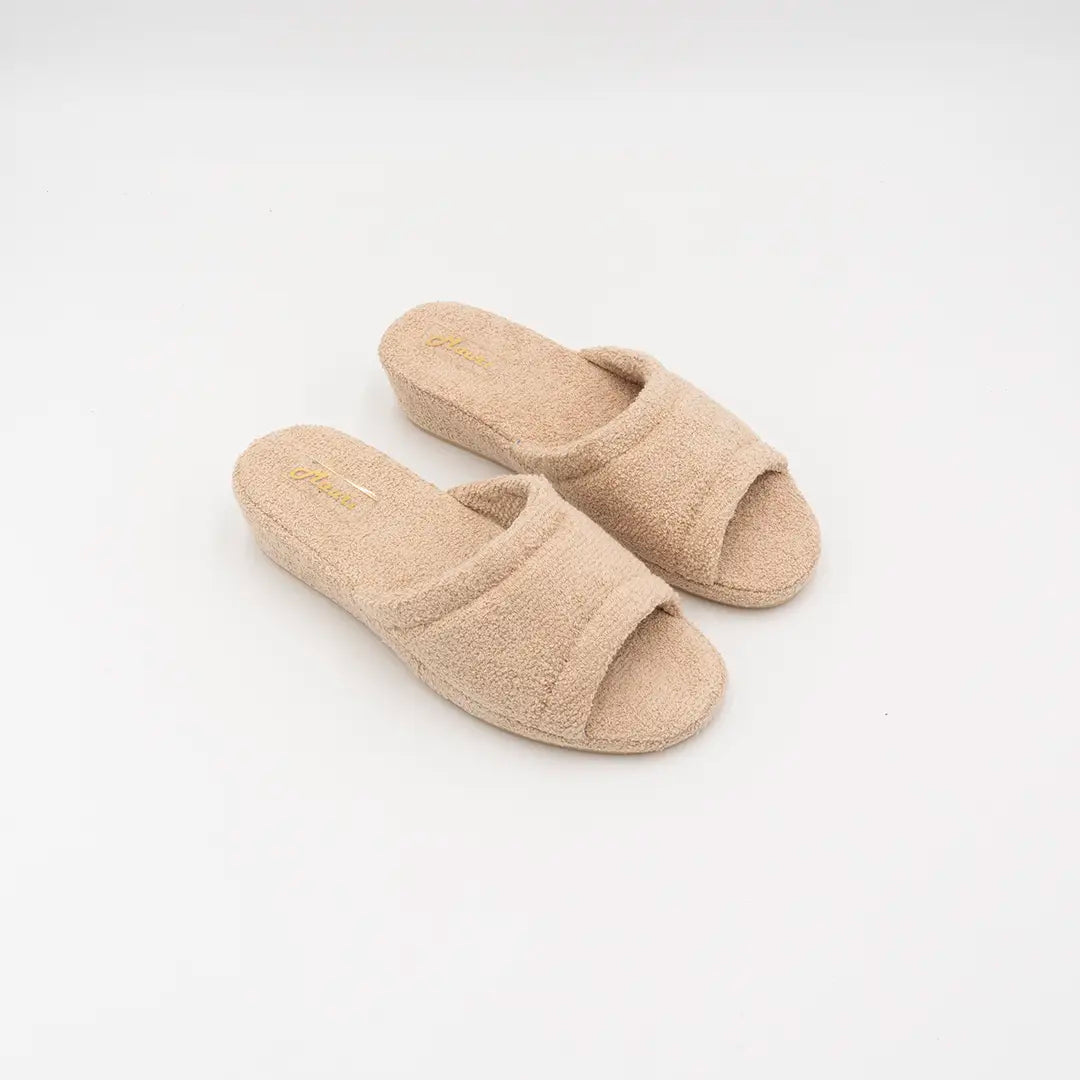 Ciabatte Alte In Cotone (Spugna) Beige BETTY