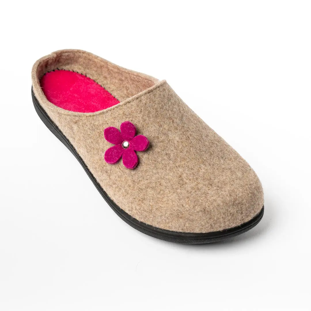 Sabot In Lana Beige LUCY