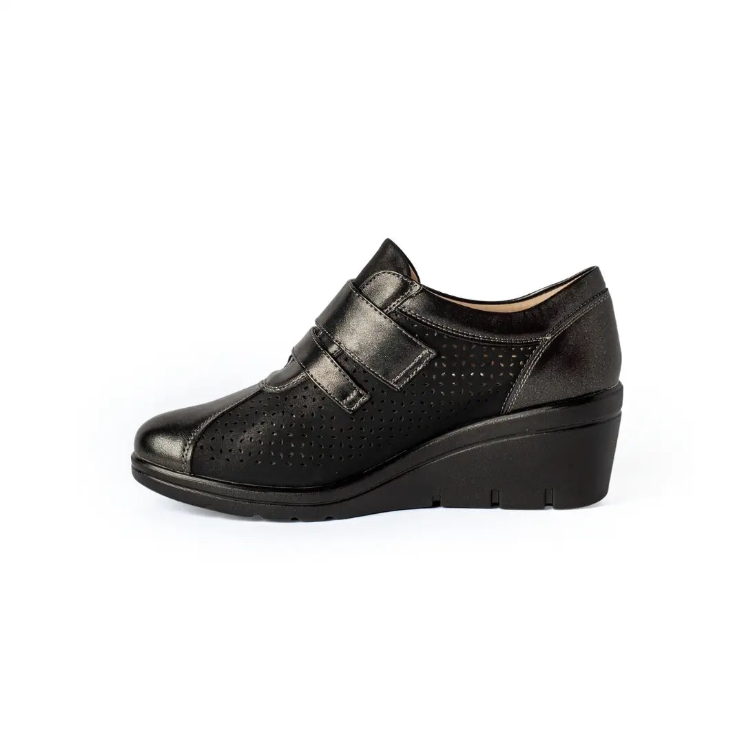 Sneakers Suola Alta Traspiranti Nere ERIKA