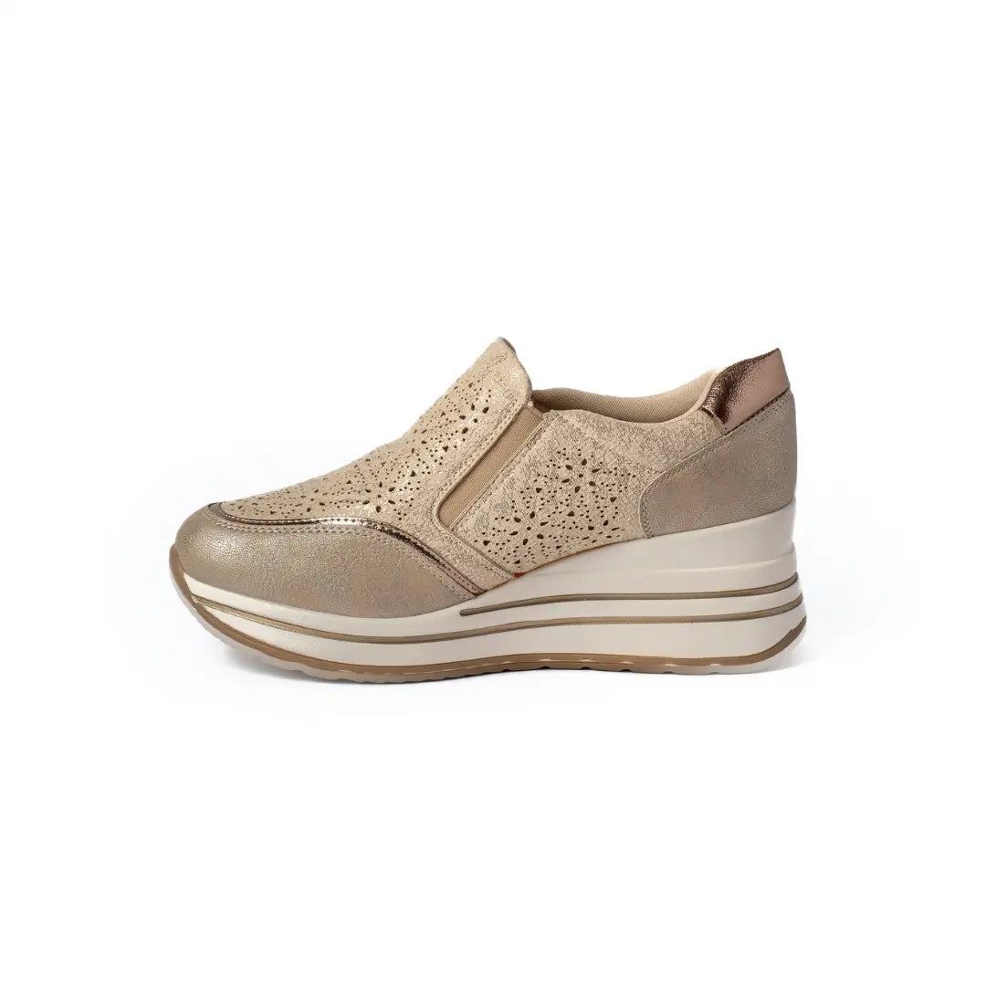 Scarpe Traspiranti Con Zip Beige VIOLA
