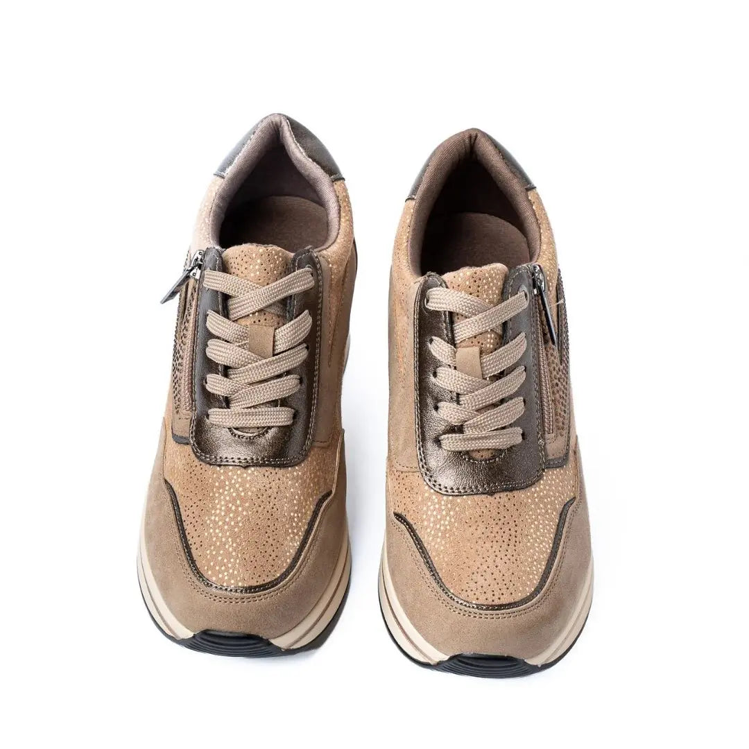 Sneakers Zeppa Alta Beige ROSE Winter