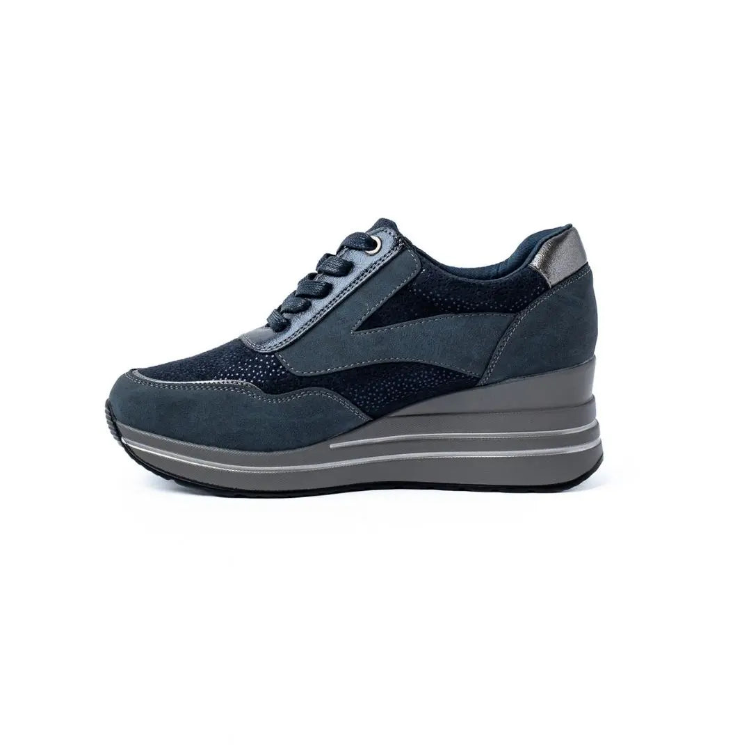 Sneakers Zeppa Alta Blu ROSE Winter