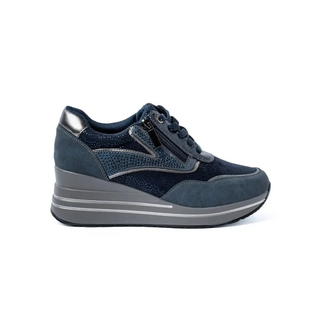 Sneakers Zeppa Alta Blu ROSE Winter