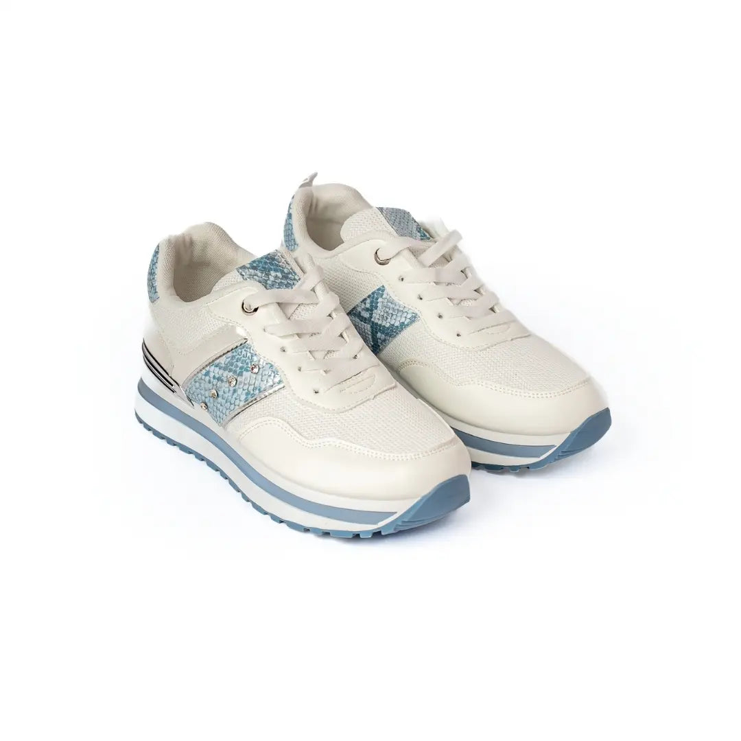 Sneakers Inserti Con Strass Bianco DAISY