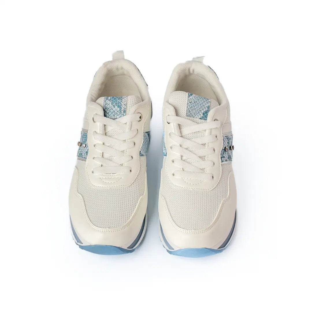 Sneakers Inserti Con Strass Bianco DAISY