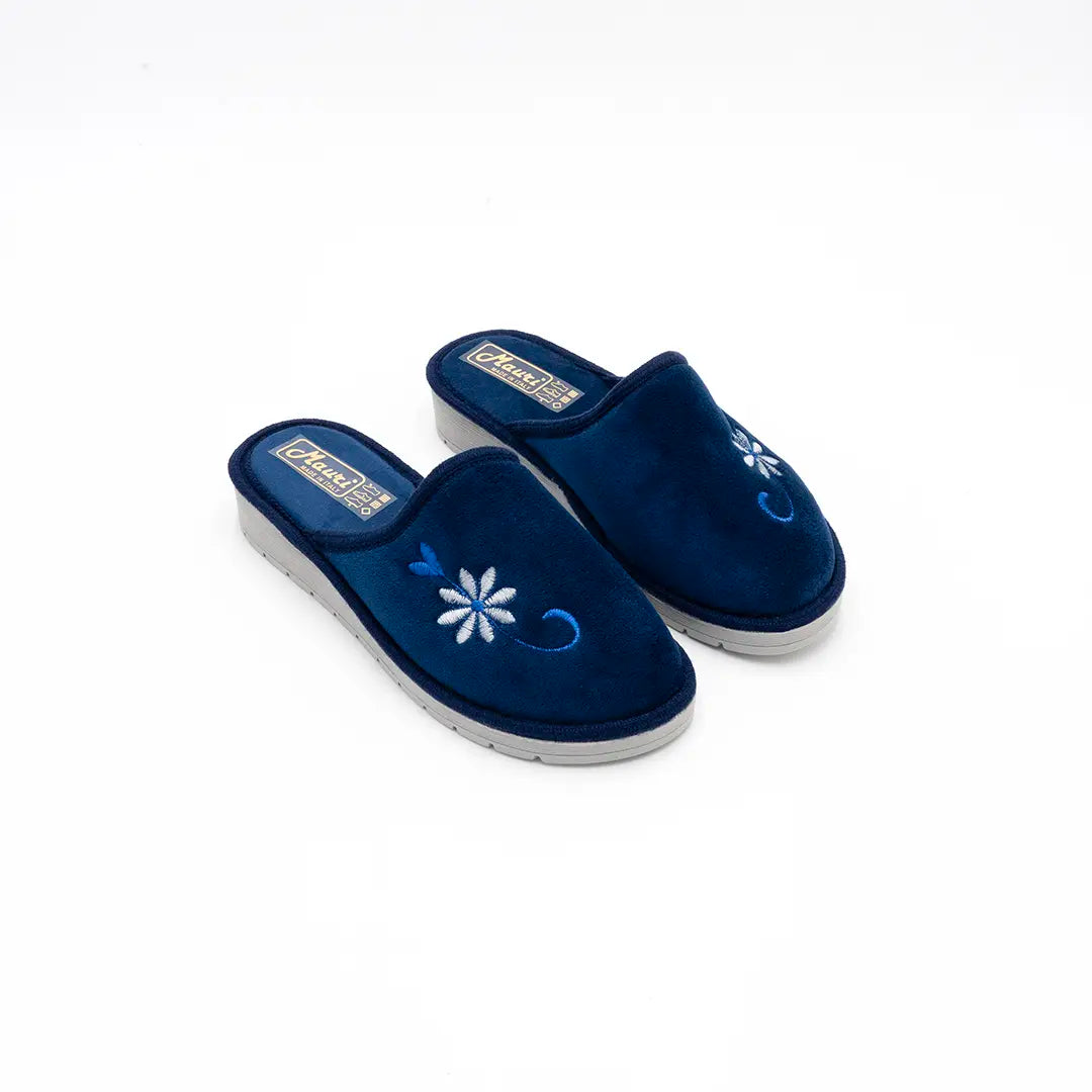 Pantofole Foderate Blu GISEL