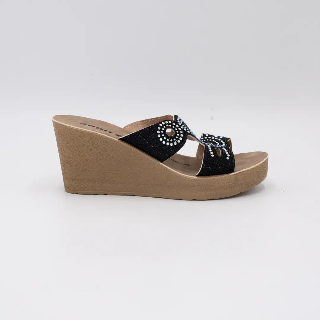 Sandali Con Zeppa Neri LOVA 2553