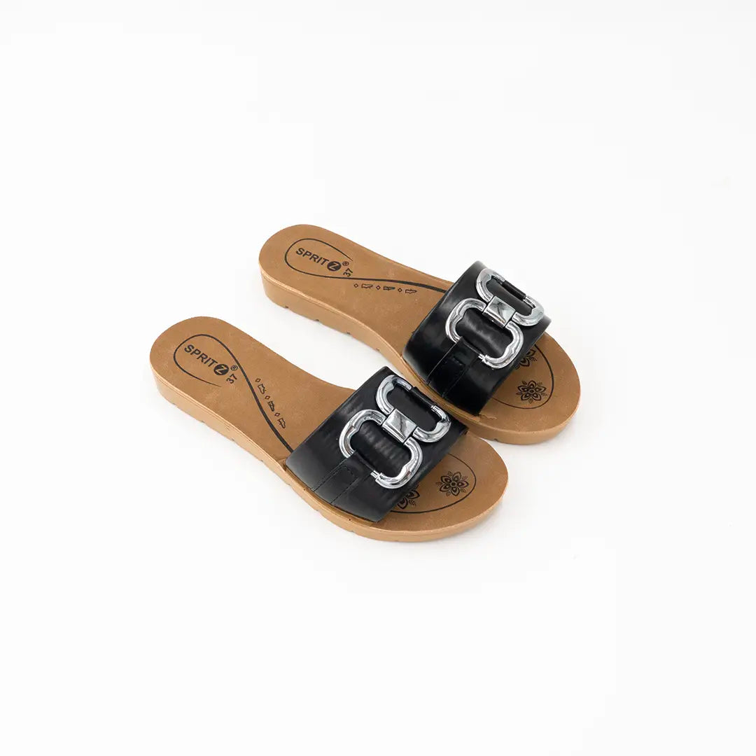 Ciabatte Con Accessorio Nere SISSY 2603