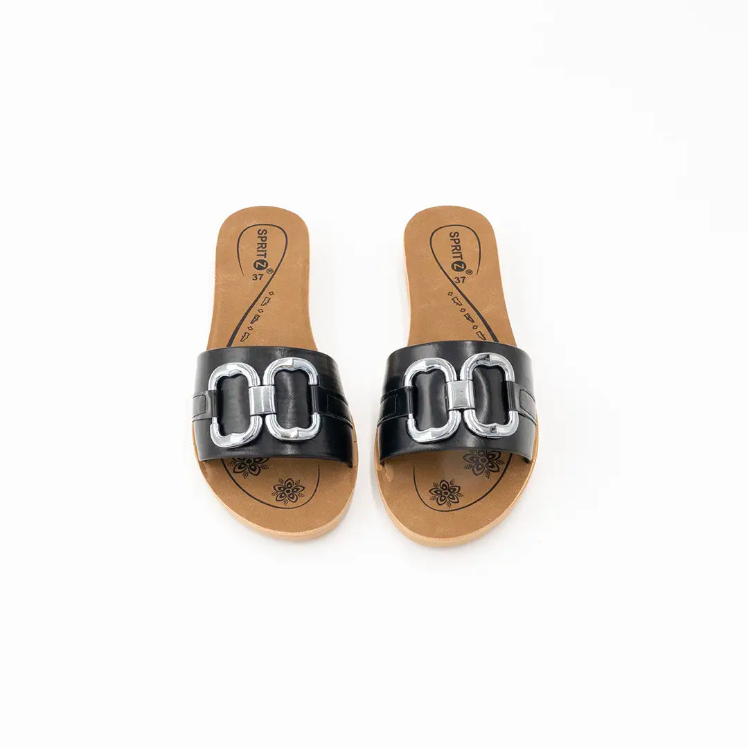 Ciabatte Con Accessorio Nere SISSY 2603