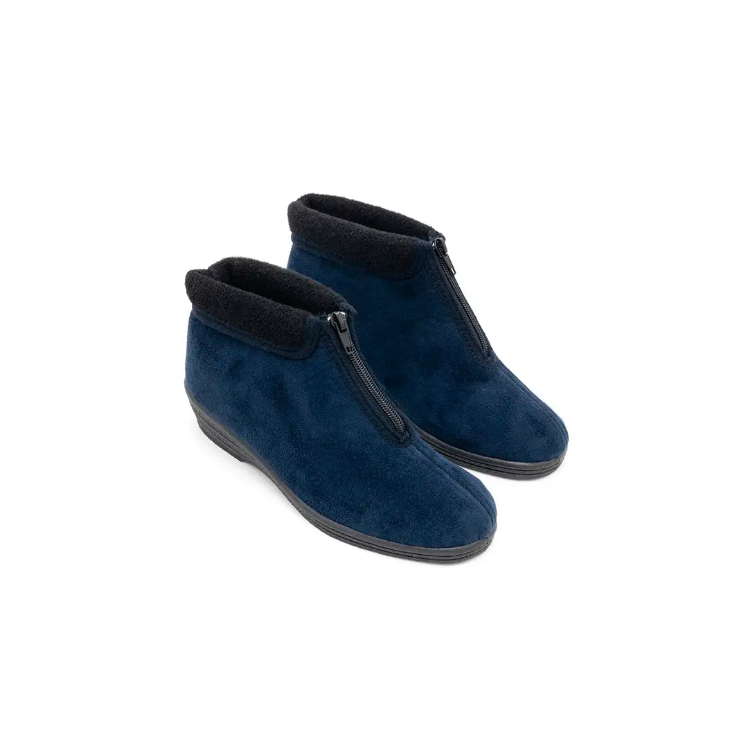 Stivaletti Foderati Con Zip Blu SORAYA