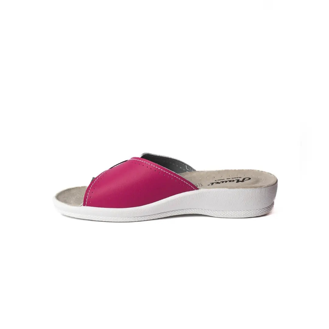 Ciabatte Con Strappo Made in Italy Bianche/Fucsia ADA